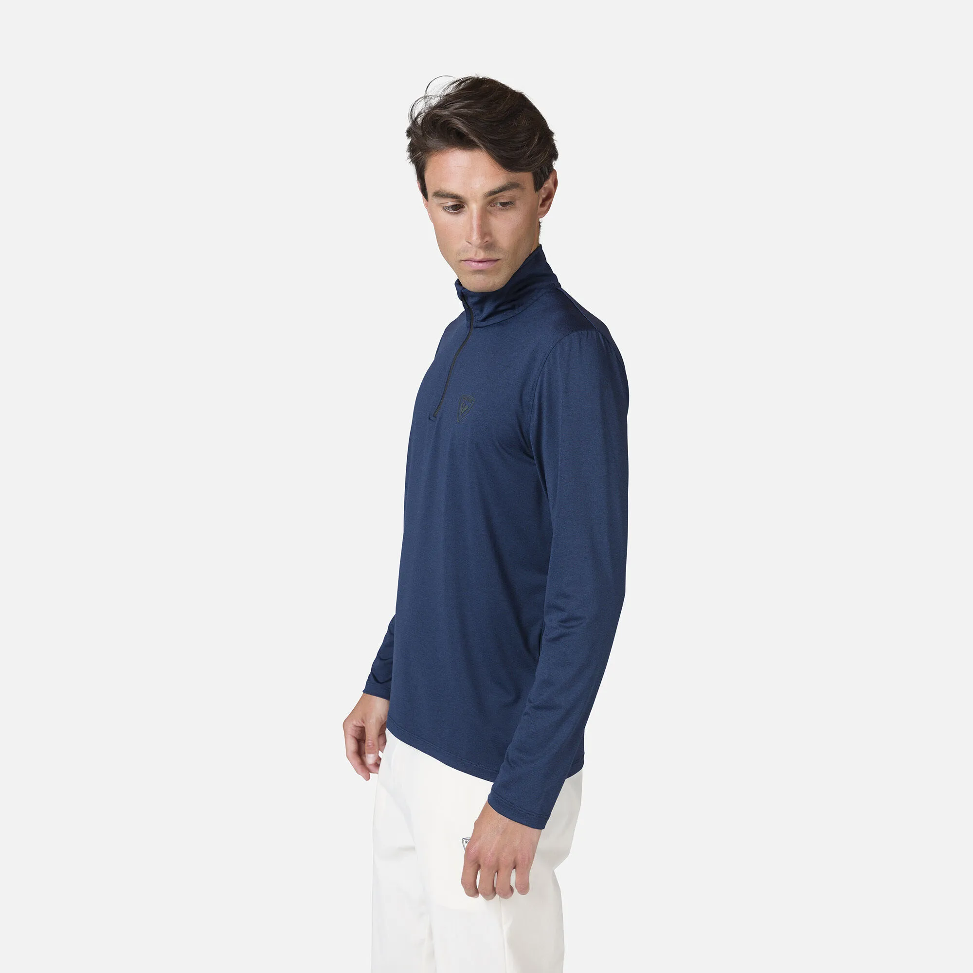Camiseta Slub Active con media cremallera para hombre