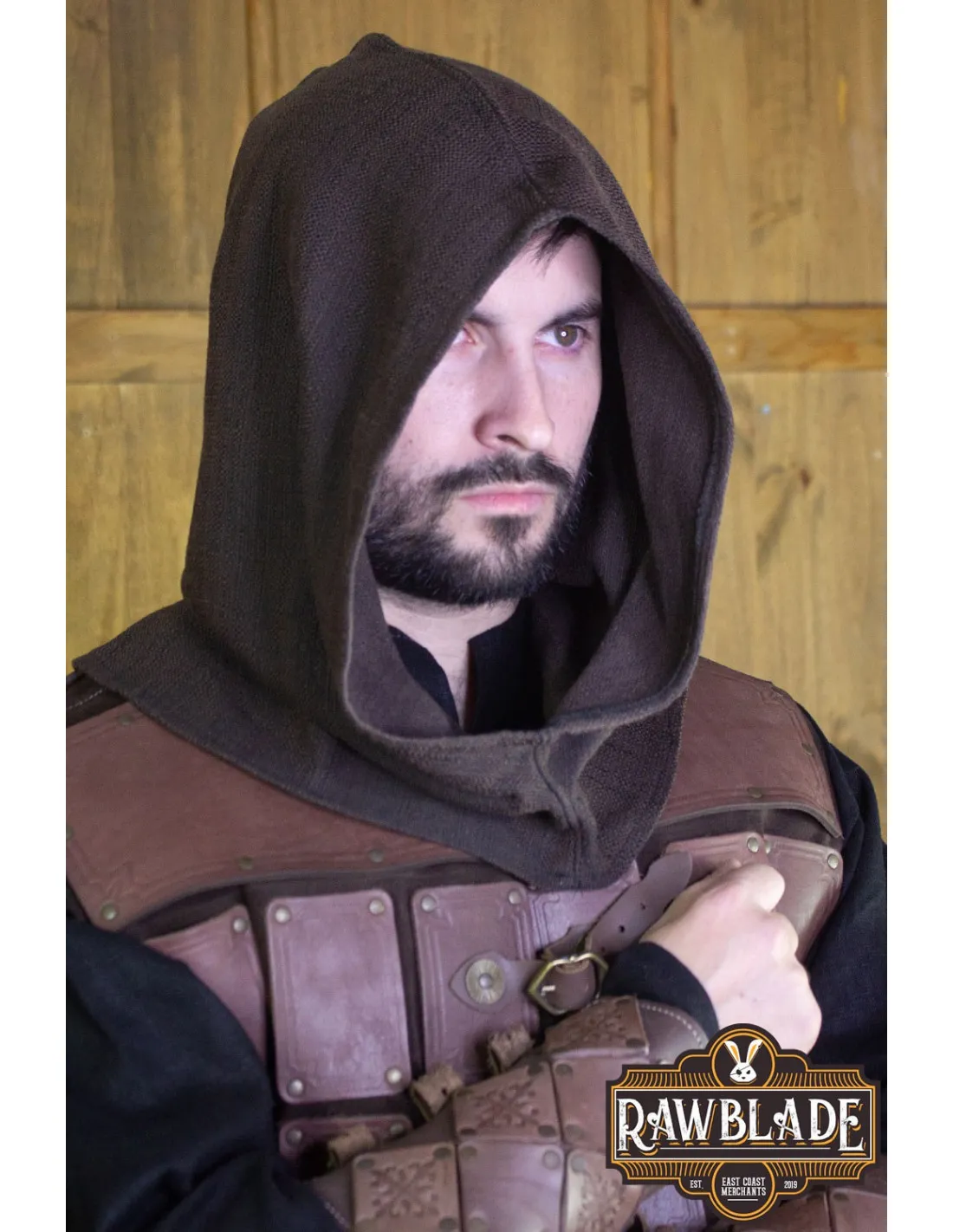 CAPUCHA LEñADOR Y CAMPESINO MEDIEVAL  MARRóN