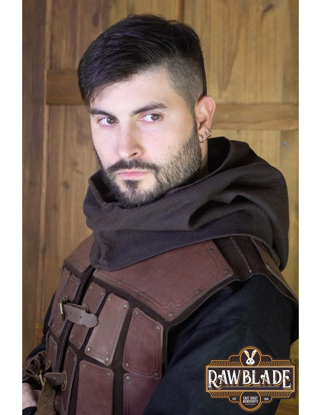 CAPUCHA LEñADOR Y CAMPESINO MEDIEVAL  MARRóN