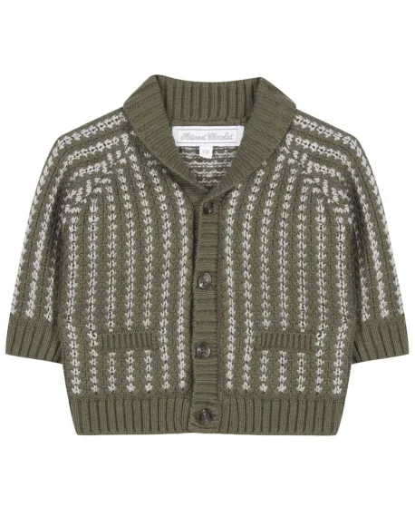 Cardigan Niño TARTINE ET CHOCOLAT Punto Caqui