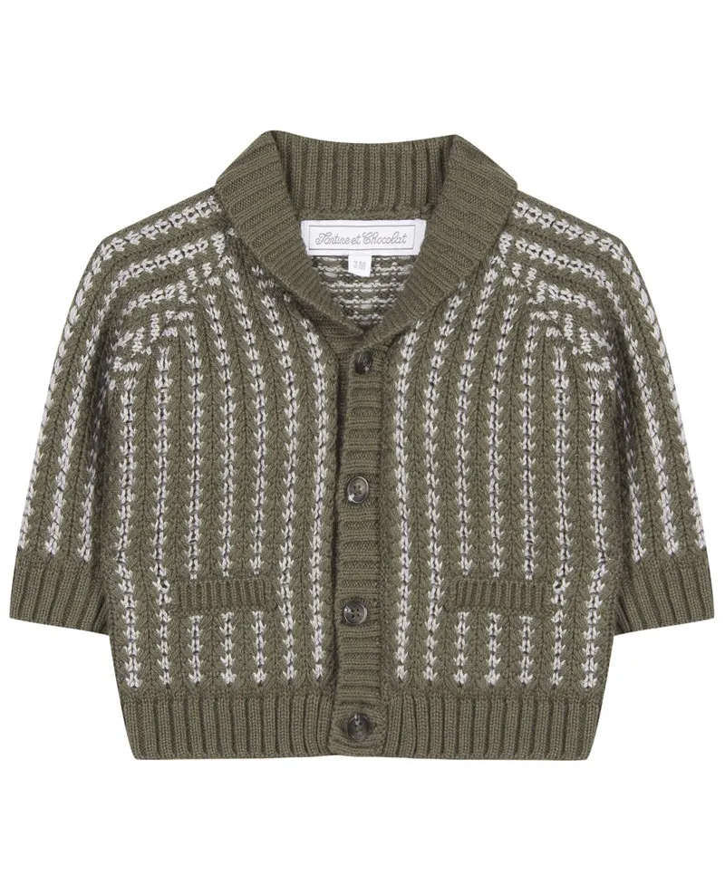 Cardigan Niño TARTINE ET CHOCOLAT Punto Caqui