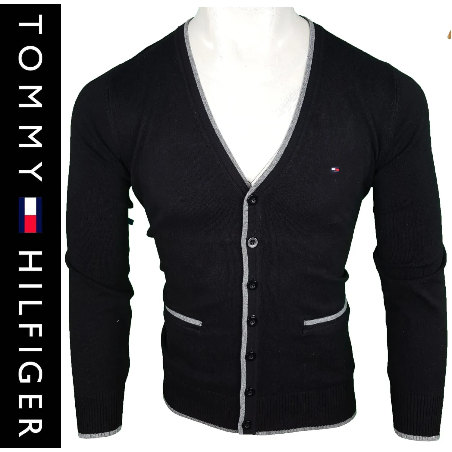Chaqueta Cardigan T. Hombre Negro Ref.4660