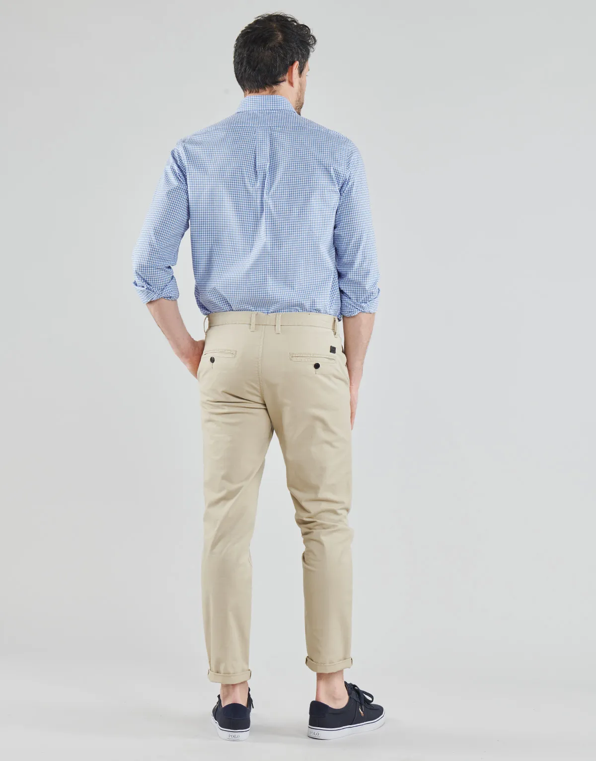 CHEMISE AJUSTEE EN POPLINE DE COTON COL BOUTONNE  LOGO PONY PLAY