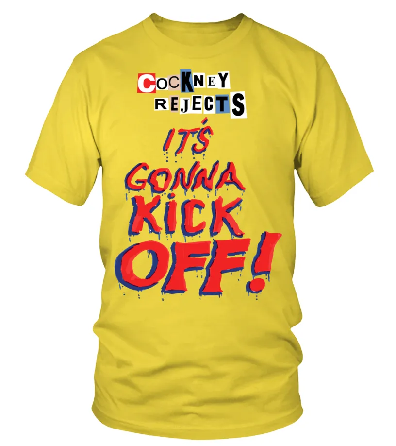 COCKNEY REJECTS, IT'S GONNA KICK OFF! (7INCH, EP) (CADIZ MUSIC, 2016) YL 021 CAMISETA CUELLO REDONDO UNISEX