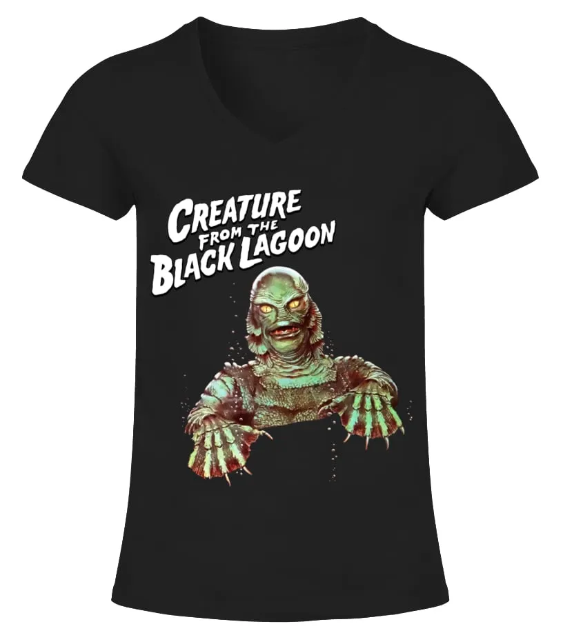 Creature From The Black Lagoon BK (6) Camiseta cuello pico Mujer