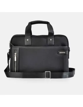 DAVILETTO Portadocumentos grande para hombre en nylon con doble asa y bandolera