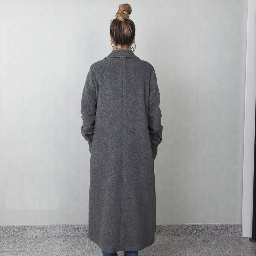 Etro Abrigo Largo Lana Gris T S
