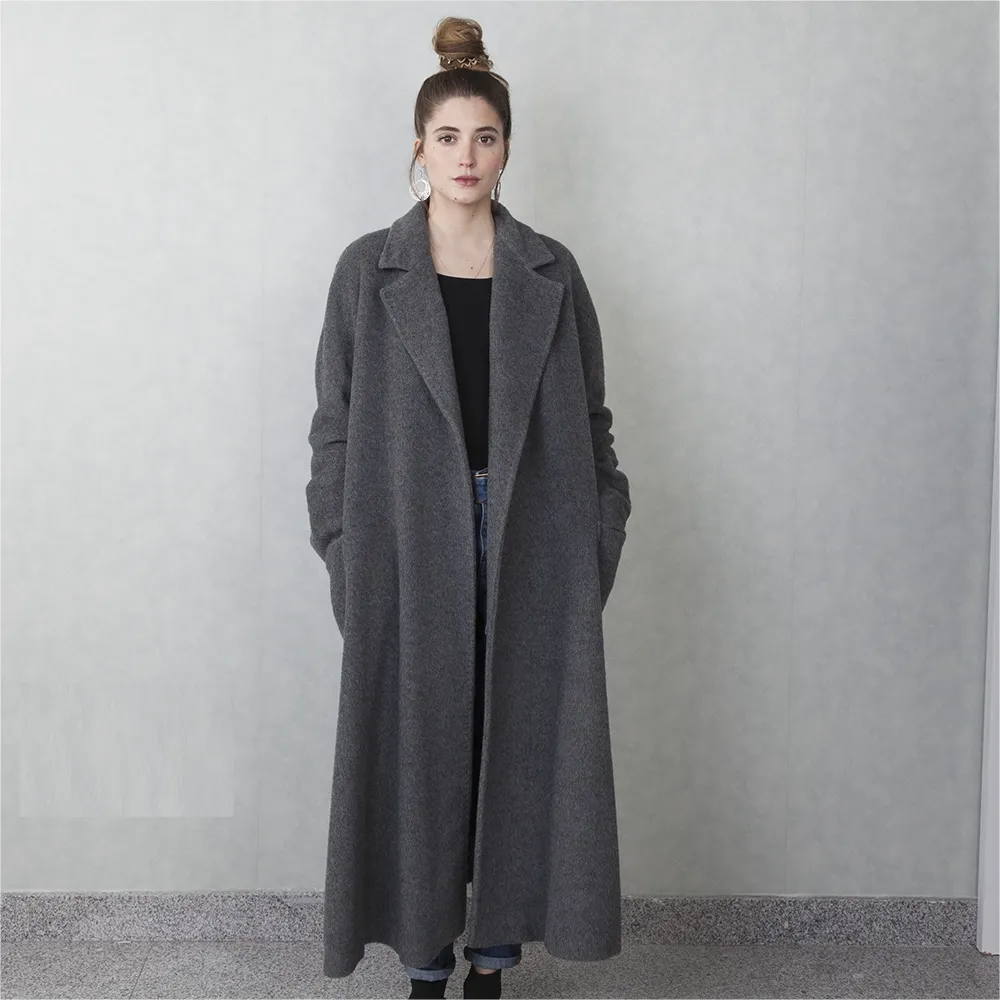 Etro Abrigo Largo Lana Gris T S