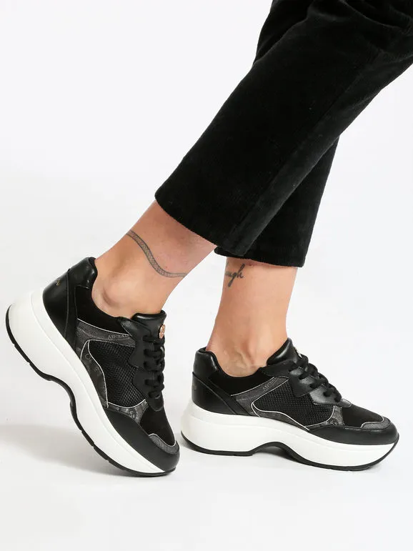 Gattinoni Zapatillas de mujer negras con cuña