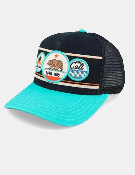 GORRA AMERICAN NEEDLE CALIFORNIA DOMINO   BLACK/SEAFOM