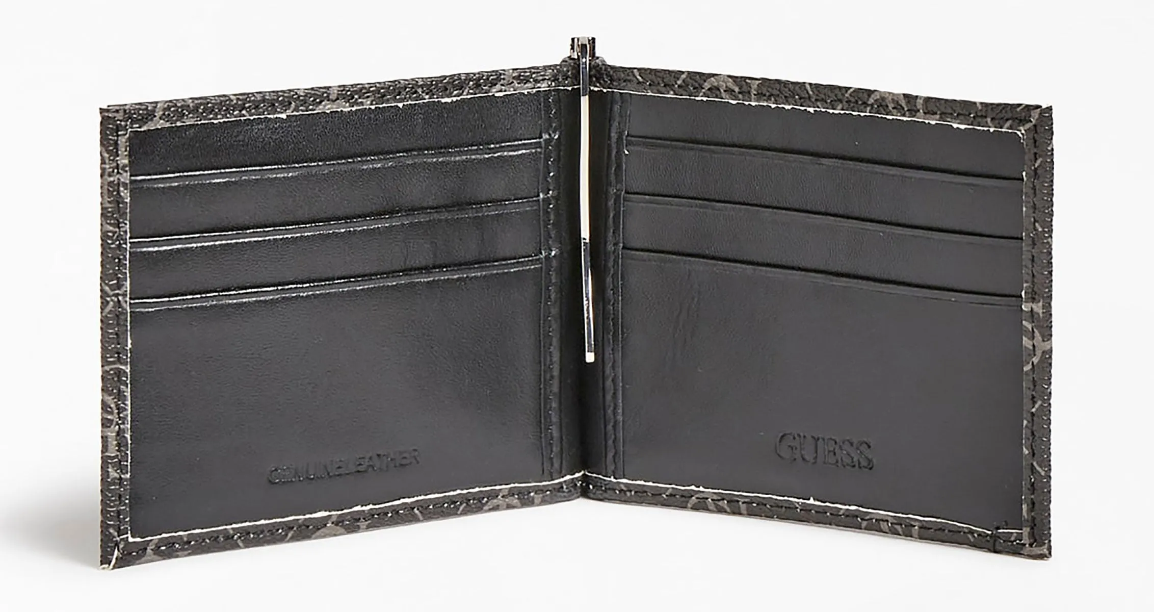 Guess Vezzola Billetera de piel con logo 4G para hombre en lattee
