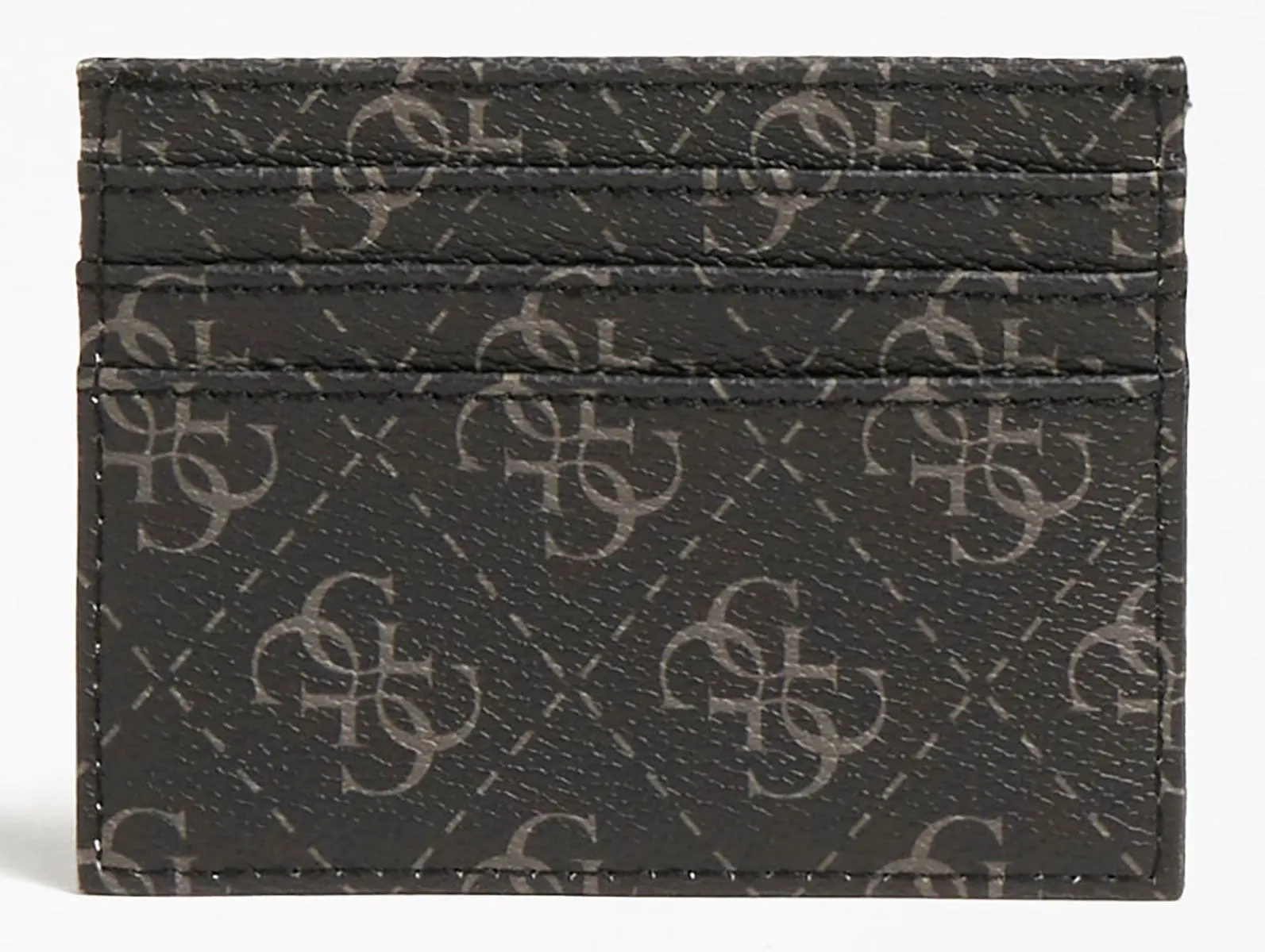 Guess Vezzola Funda de tarjeta de crédito de piel con logo 4G para hombre en carbón