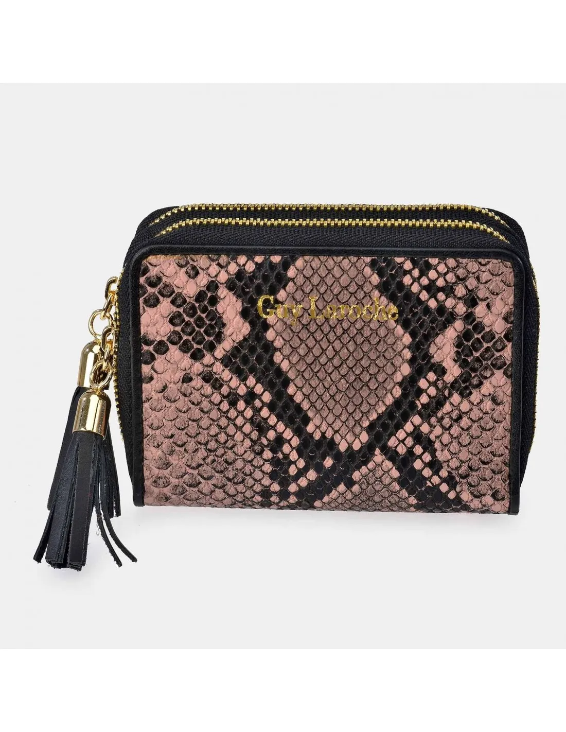 GUY LAROCHE monedero billetero dos cremalleras mini mujer sintético Serpiente