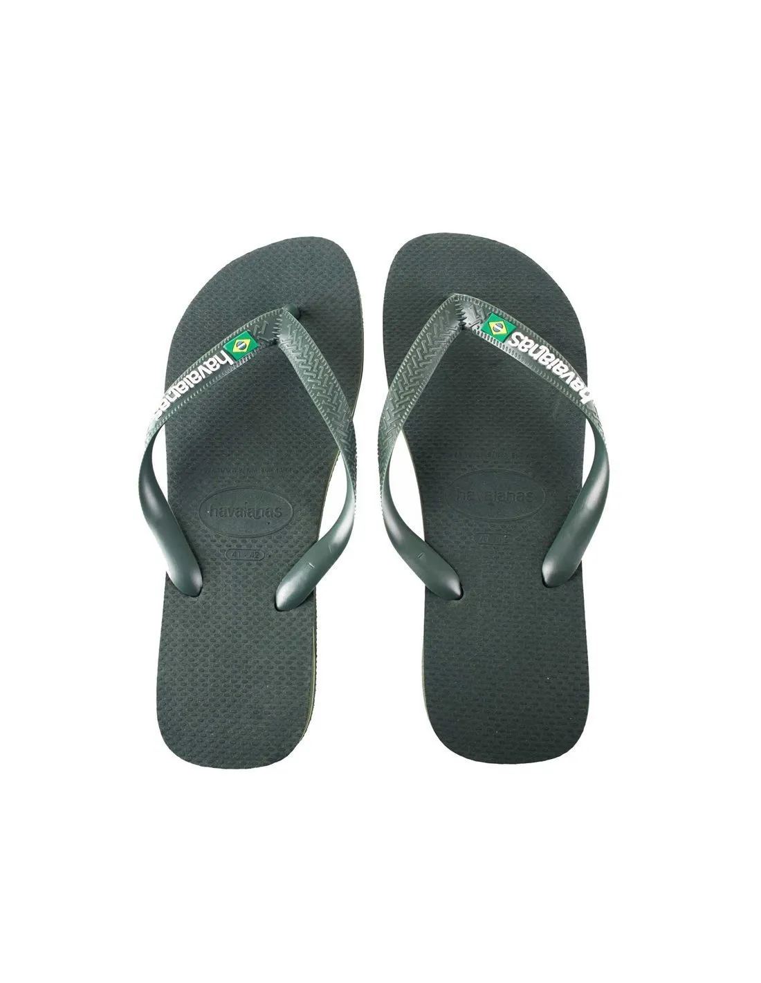 HAVAIANAS  CHANCLAS VERDE OLIVA BRASIL LOGO FC UNISEX