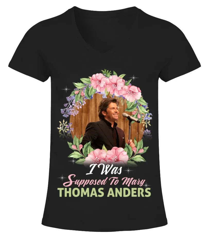 I WAS SUPPOSED TO MARY THOMAS ANDERS Camiseta cuello pico Mujer