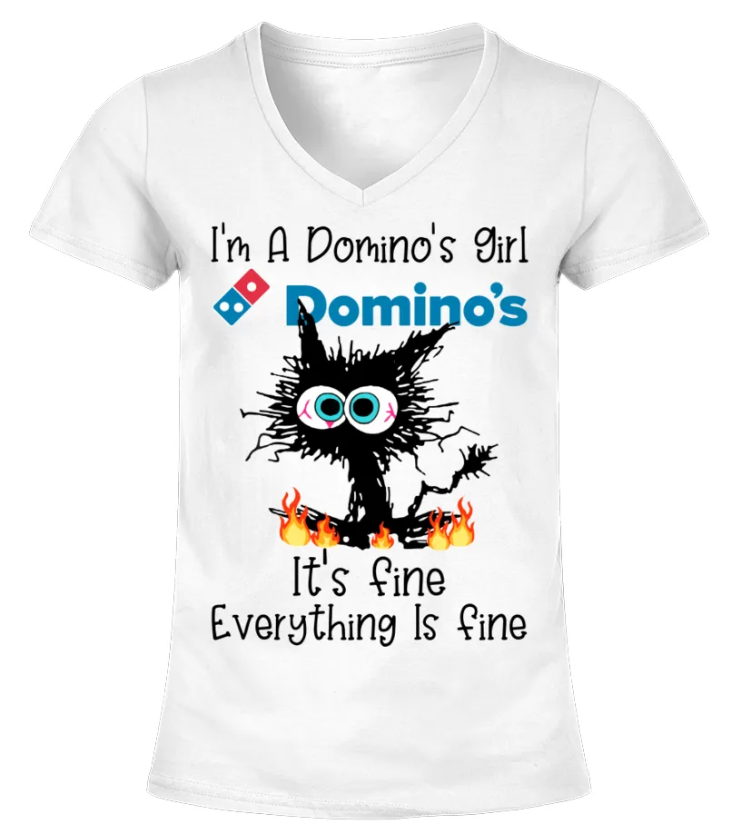 I'm a domino's girl Camiseta cuello pico Mujer