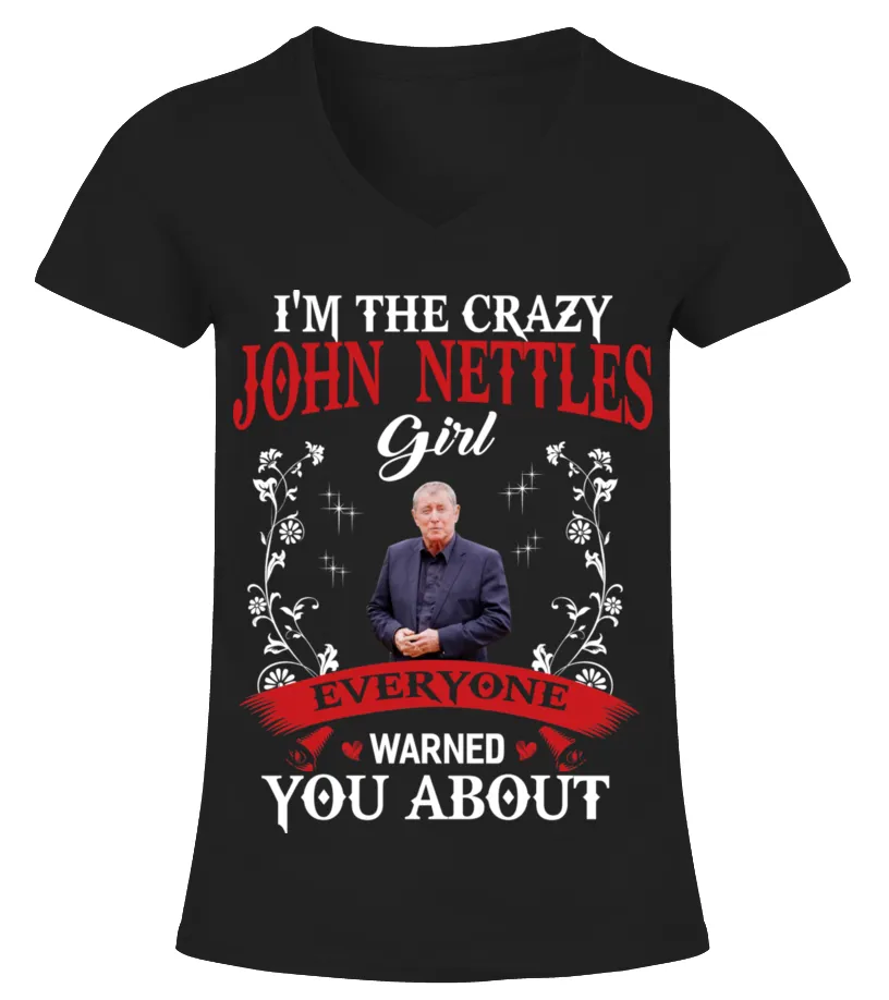 I'M THE CRAZY JOHN NETTLES GIRL Camiseta cuello pico Mujer