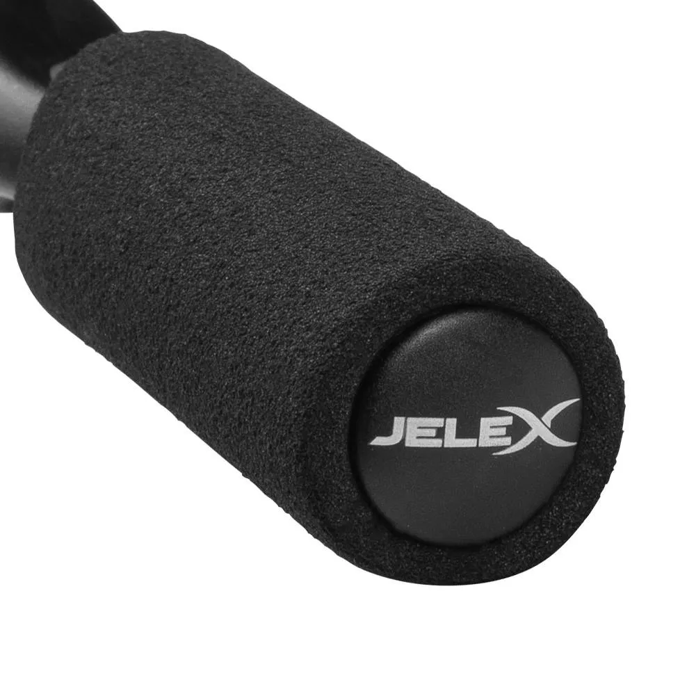 JELEX Workout Trio 3 en 1 Agarres para flexiones, cuerda para saltar y rueda abdominal