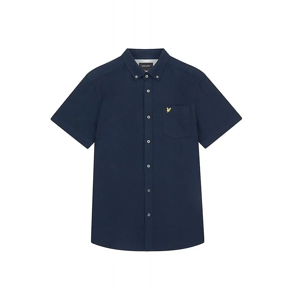 Lyle & Scott para hombre | Sw1800v Camisa de manga corta con textura flameada de algodón