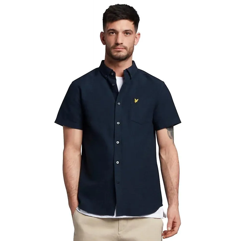 Lyle & Scott para hombre | Sw1800v Camisa de manga corta con textura flameada de algodón