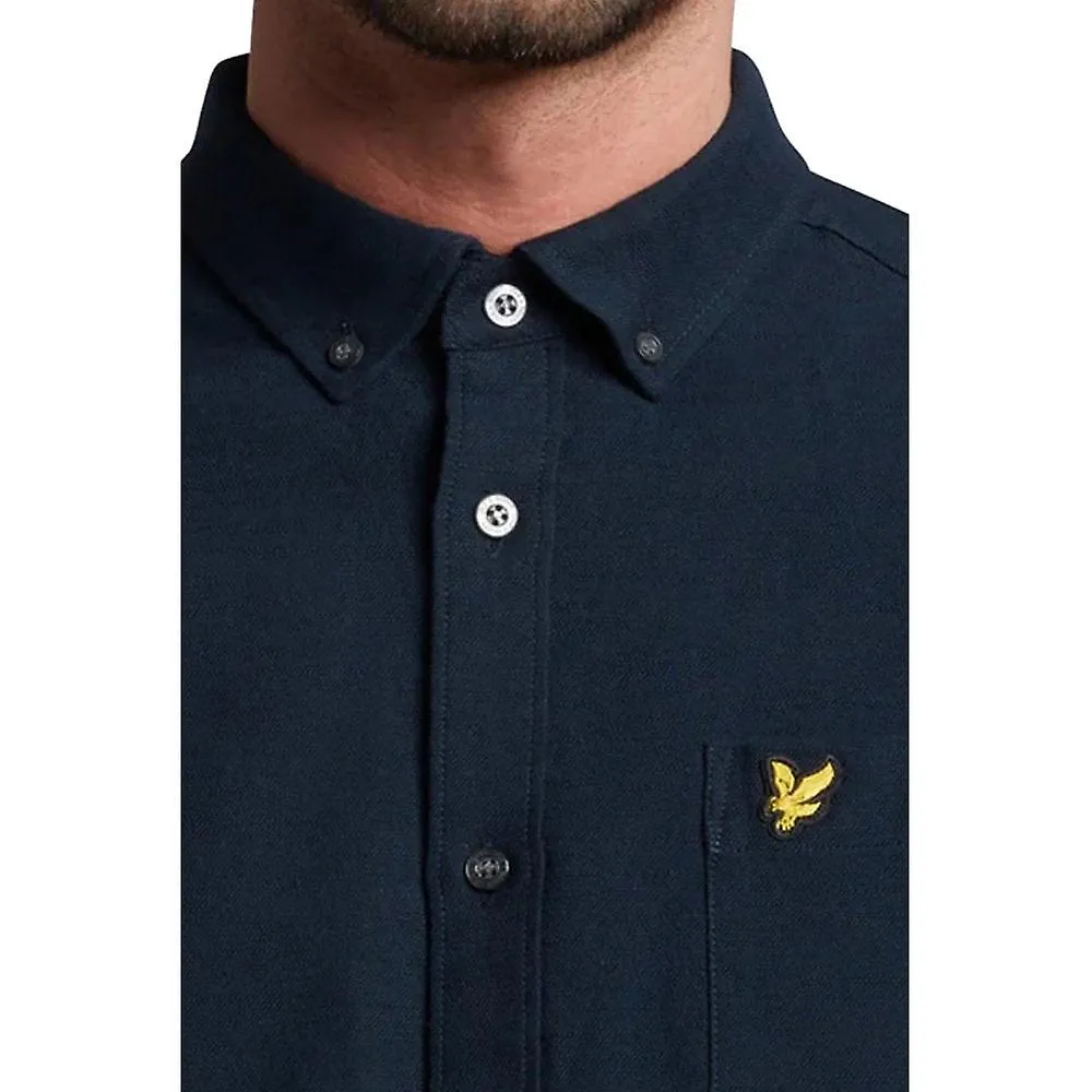 Lyle & Scott para hombre | Sw1800v Camisa de manga corta con textura flameada de algodón
