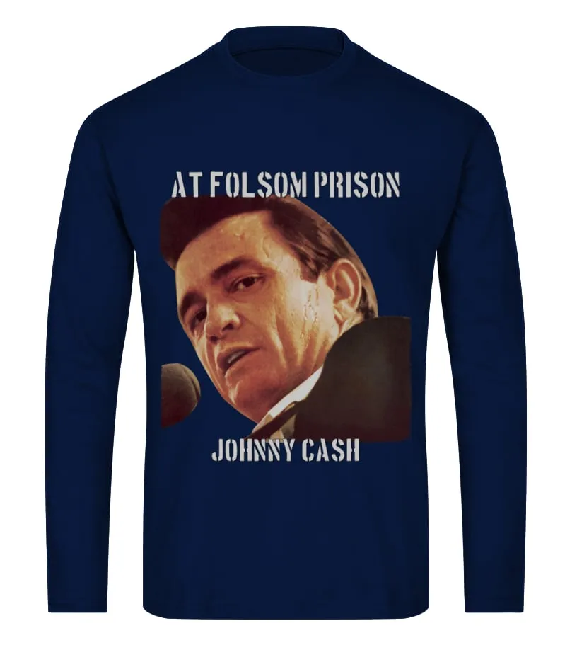 M500164NV. JOHNNY CASH, 'AT FOLSOM PRISON' CAMISETA DE MANGA LARGA UNISEX