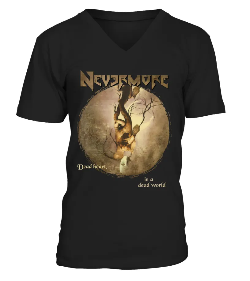 MET200045BK. NEVERMORE  DEAD HEART IN A DEAD WORLD (2000) CAMISETA CUELLO EN V UNISEX