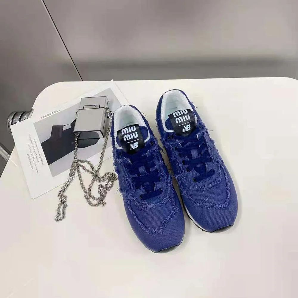 MIU MIU MUJER NEW BALANCE 574 X MIU MIU ZAPATILLAS DENIMAZUL MARINO