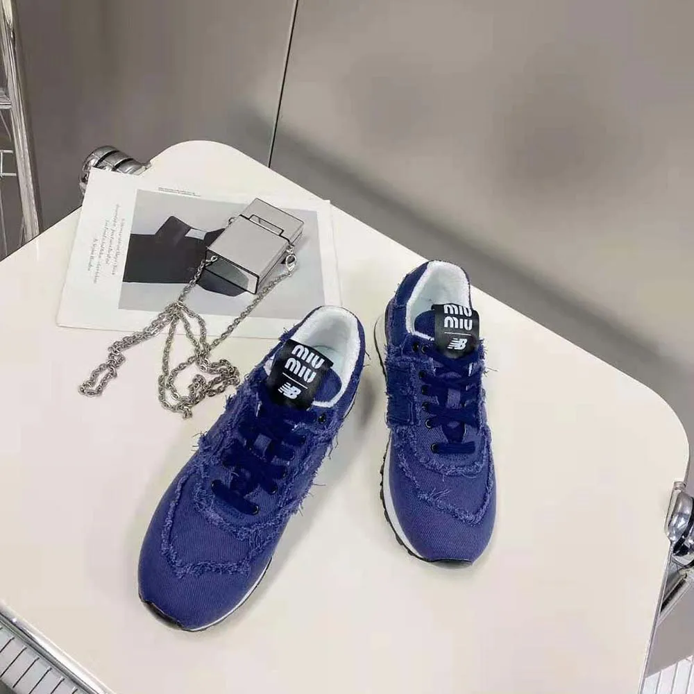 MIU MIU MUJER NEW BALANCE 574 X MIU MIU ZAPATILLAS DENIMAZUL MARINO