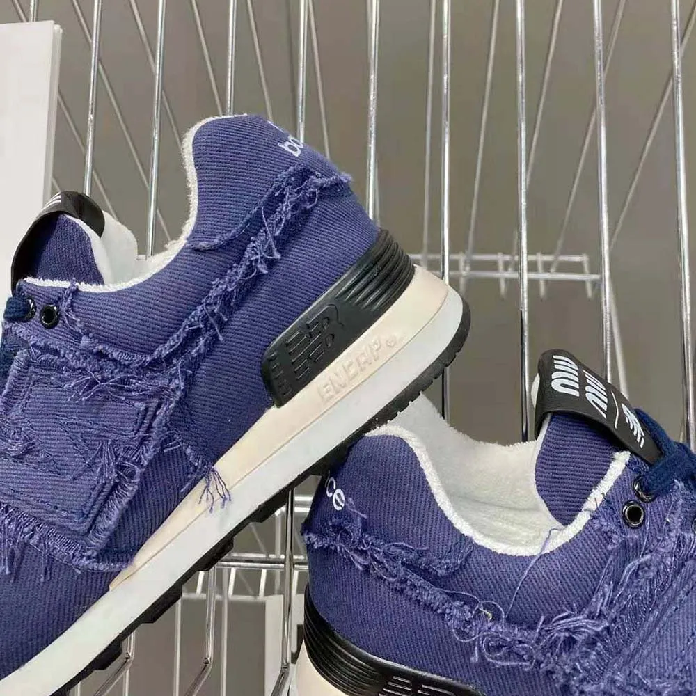MIU MIU MUJER NEW BALANCE 574 X MIU MIU ZAPATILLAS DENIMAZUL MARINO