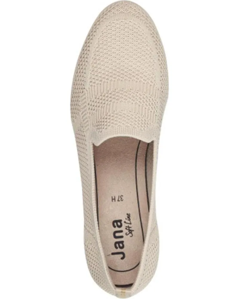 Mocasines de Mujer  24266 TEJIDO BEIG