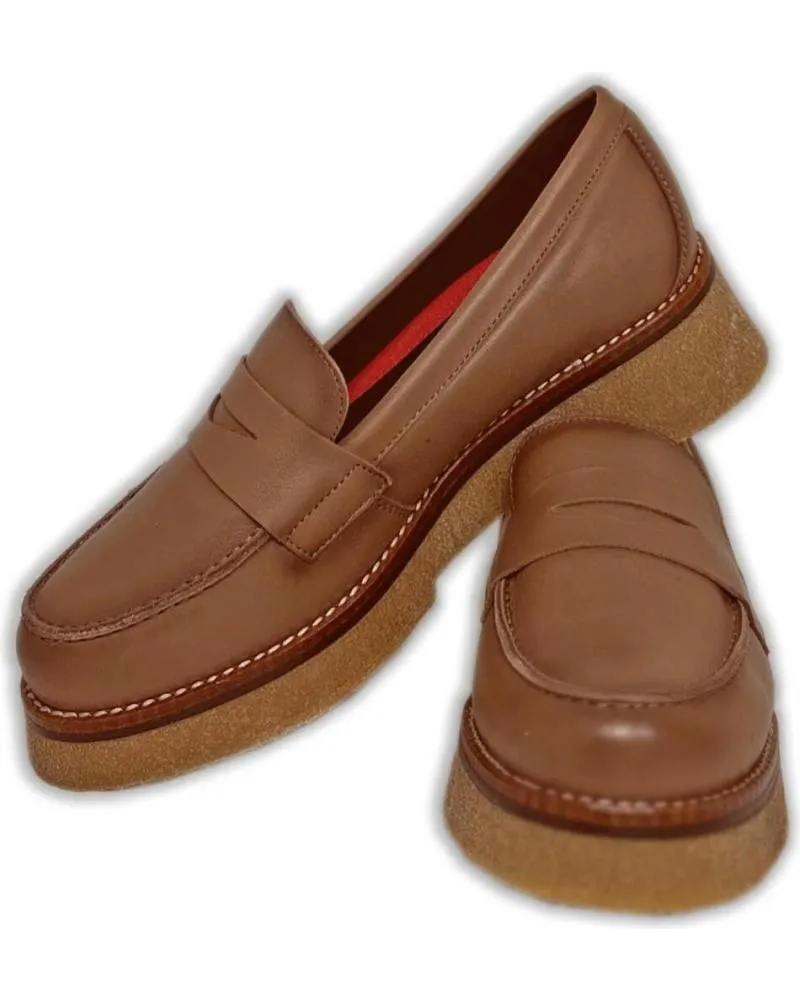 Mocasines de Mujer PEPE MENARGUES MUJER MOCASINES PLANOS 21101 VACUNO TAUPE MORADO