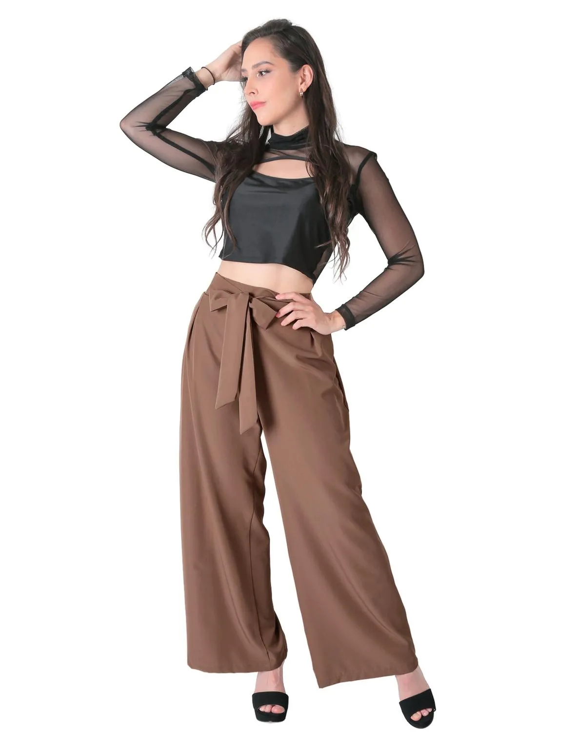 Pantalón Mujer Moda Recto Beige Stfashion 69704806