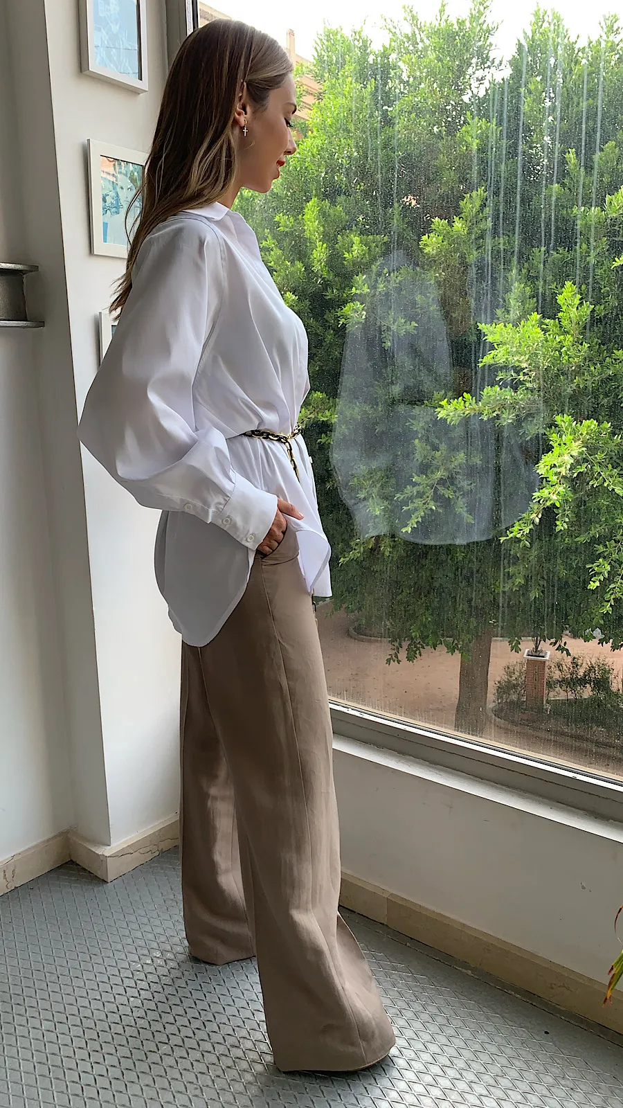 Pantalón Palazzo Camel