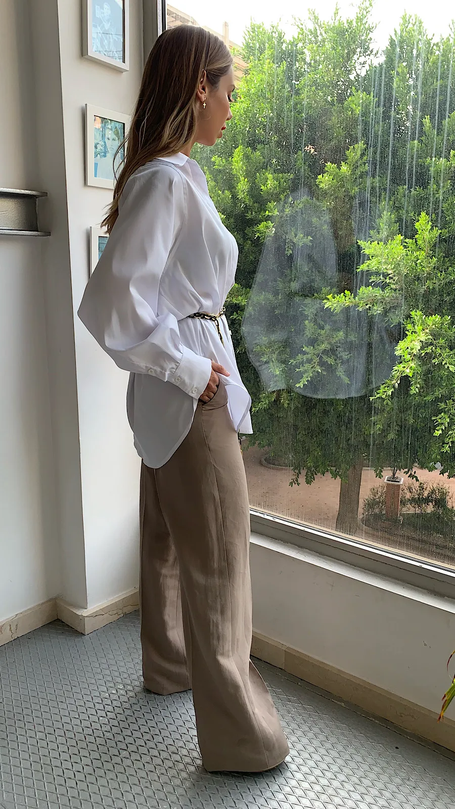 Pantalón Palazzo Camel