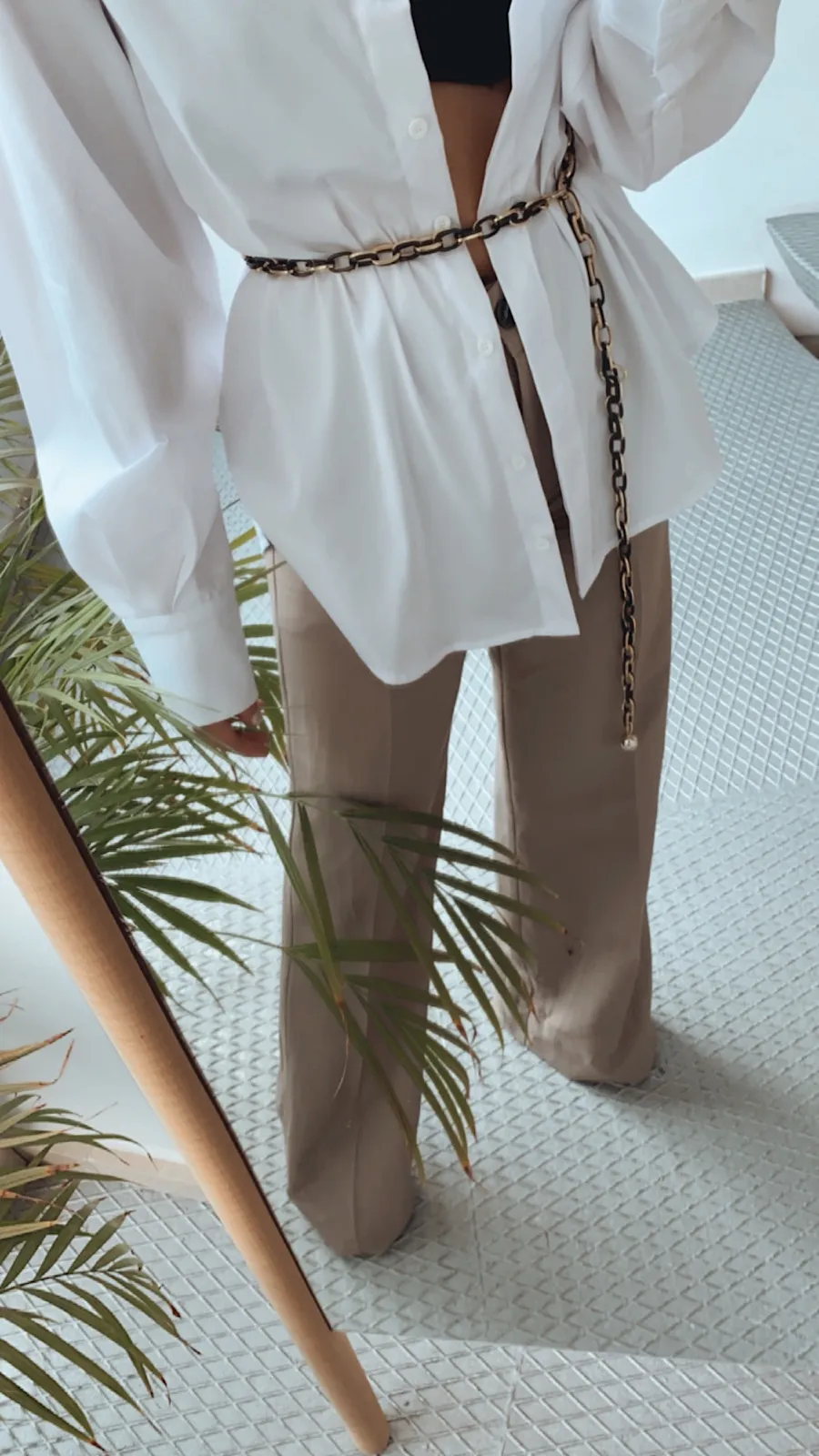 Pantalón Palazzo Camel