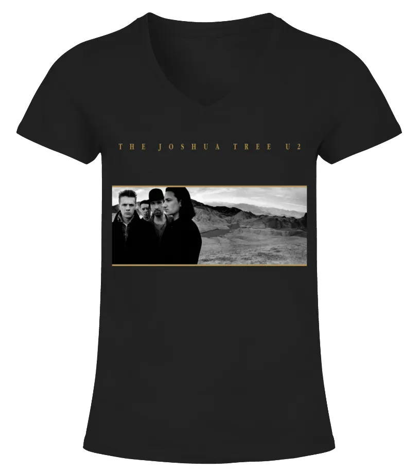 RK80S004BK. U2  THE JOSHUA TREE CAMISETA CUELLO PICO MUJER