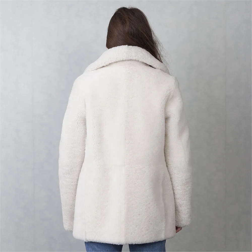 Saint Laurent Abrigo Caban Borrego T 40