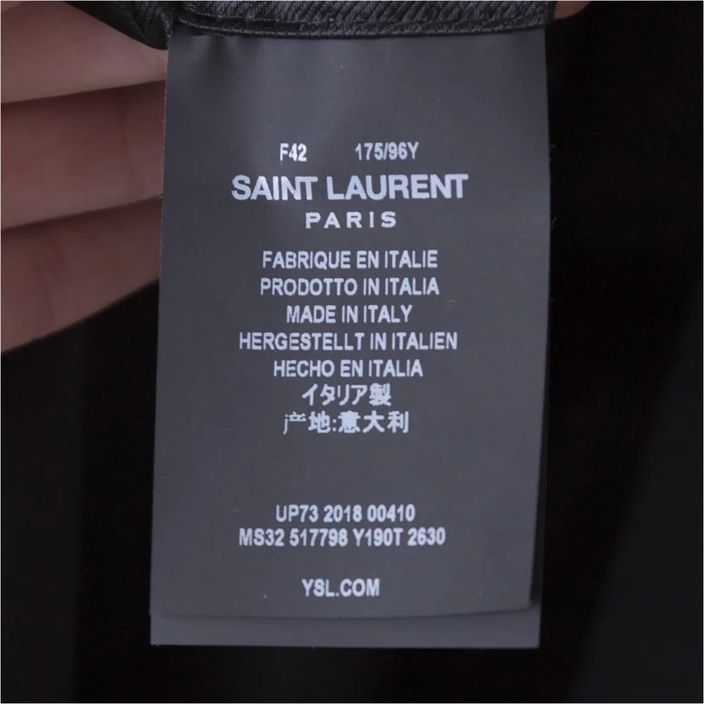 Saint Laurent Abrigo Chesterfield T 42