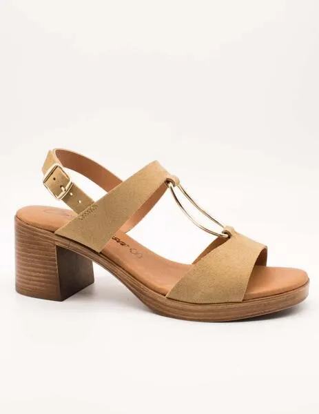 Sandalia Carla Tortosa 68538 Serraje Mushroom de Mujer
