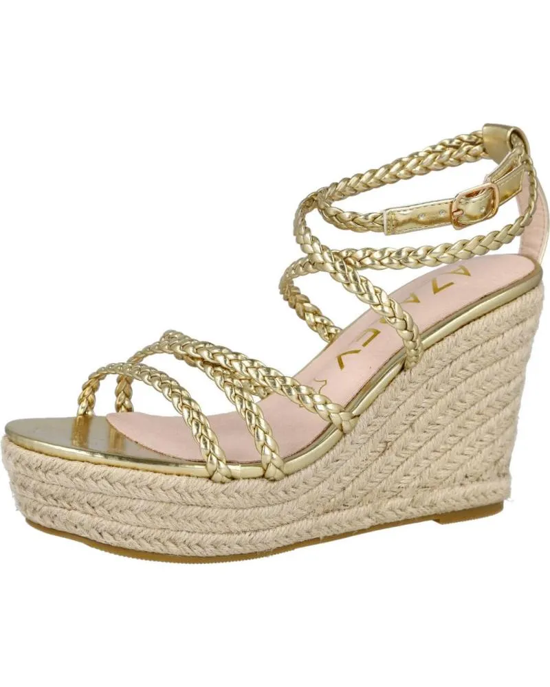 Sandalias AZAREY  de Mujer 572H436M CUNA YUTE TRENZADA MUJER  ORO