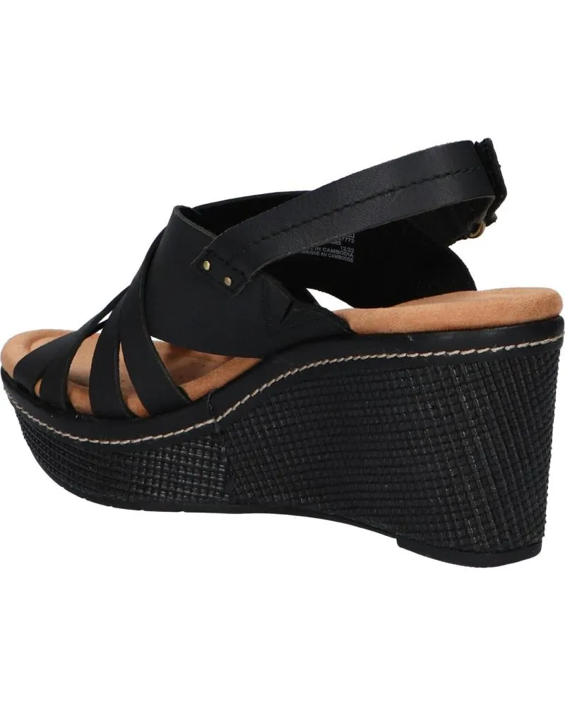 Sandalias CLARKS  de Mujer 26171531 ELLERI GRACE  BLACK LEATHER