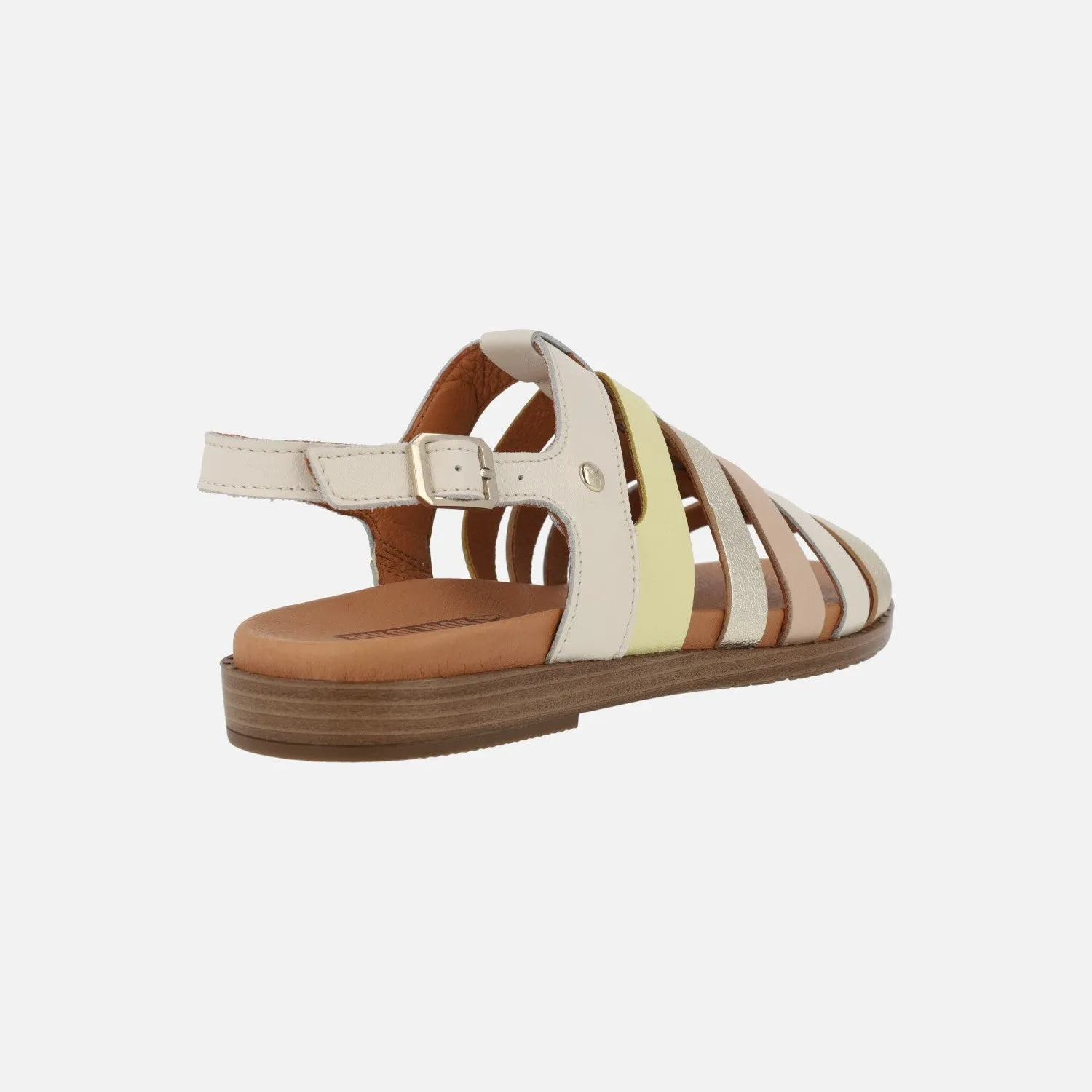 SANDALIAS CON TIRAS DE PIEL COMBINADAS FORMENTERA W8Q0799C1