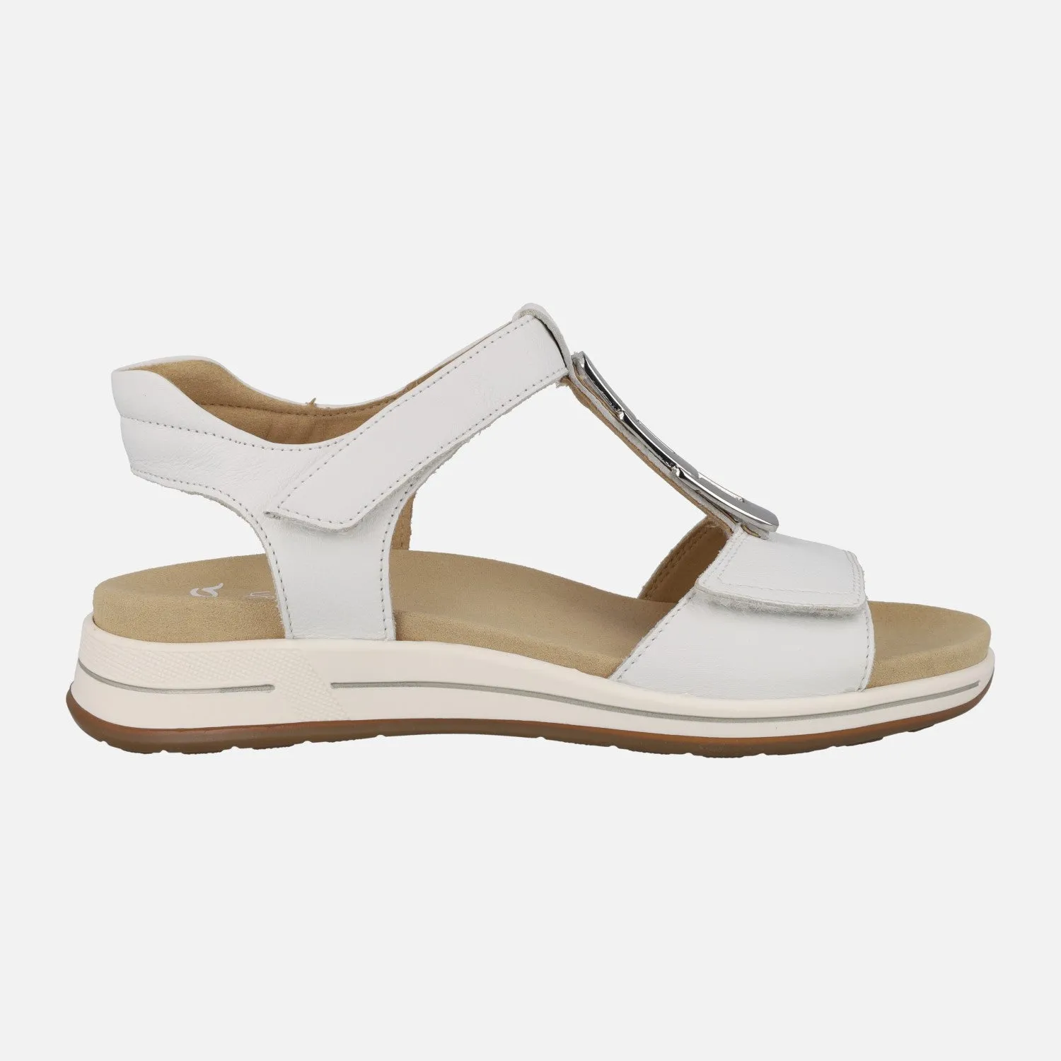 Sandalias confort de piel con cierre de velcros