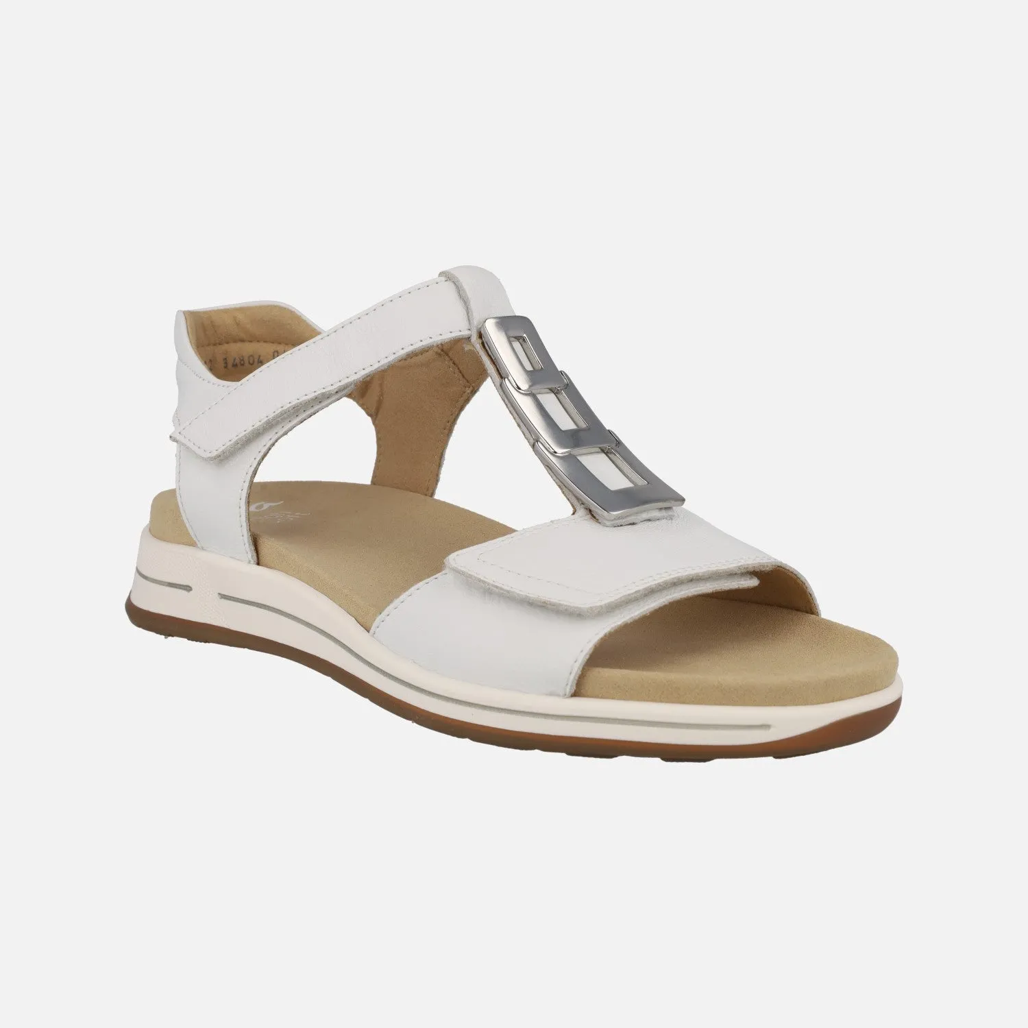 Sandalias confort de piel con cierre de velcros