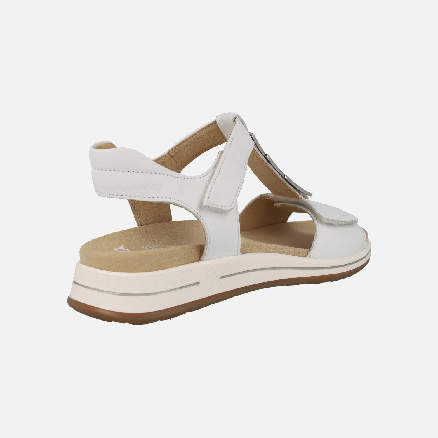 Sandalias confort de piel con cierre de velcros