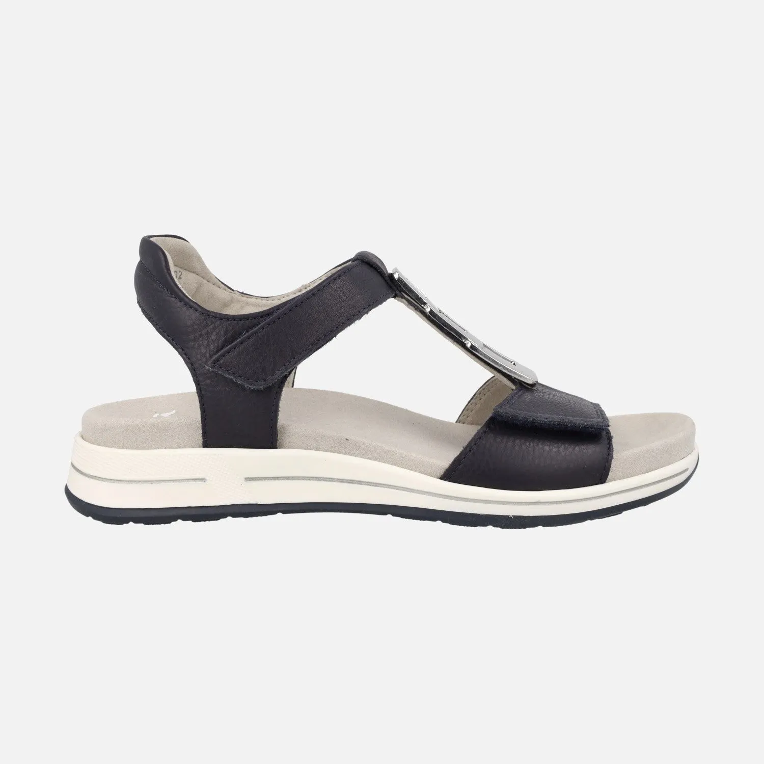 Sandalias confort de piel con cierre de velcros