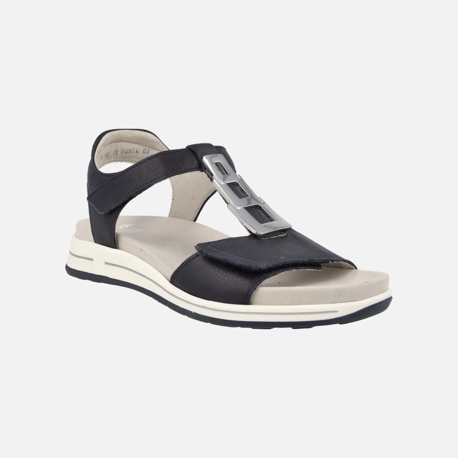 Sandalias confort de piel con cierre de velcros