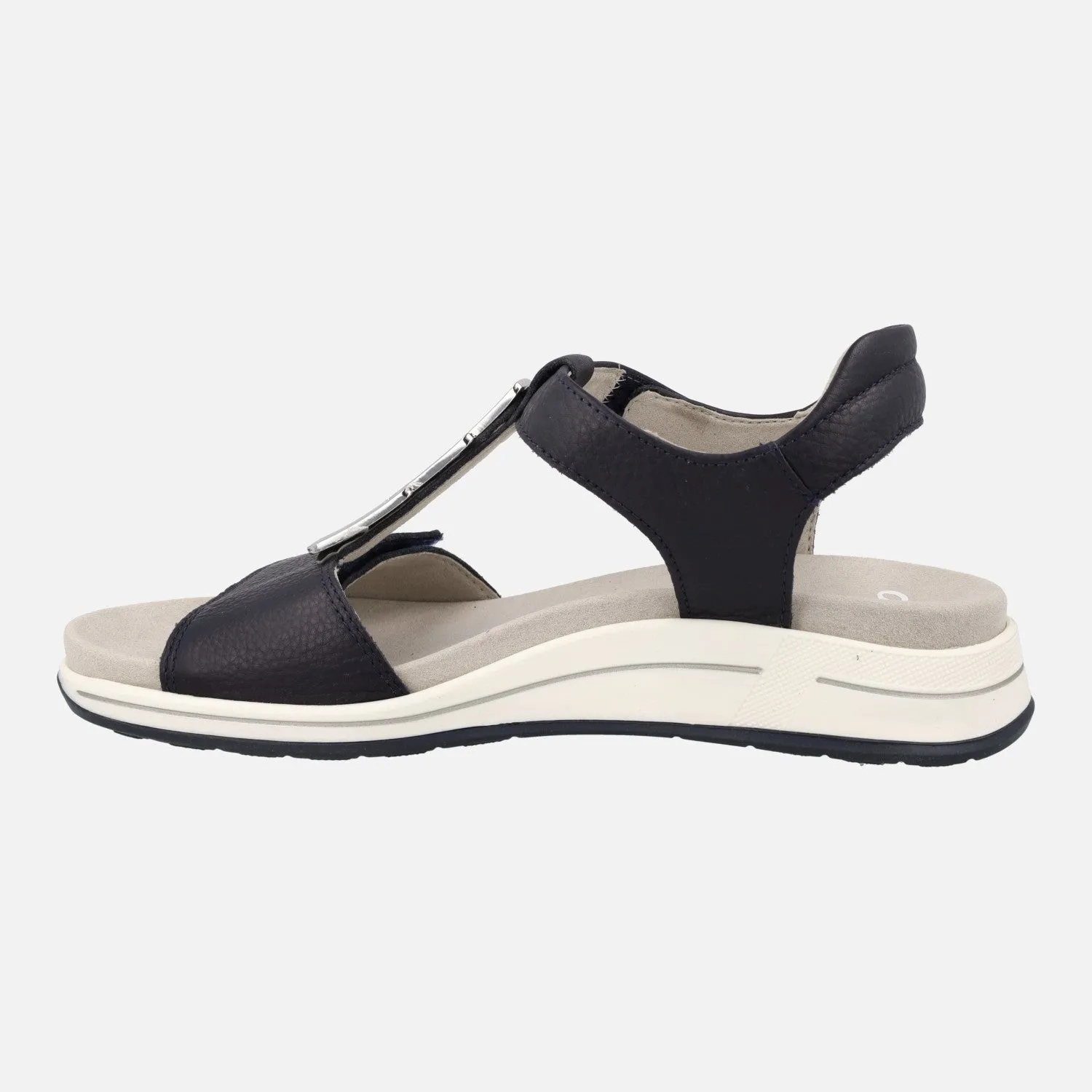 Sandalias confort de piel con cierre de velcros