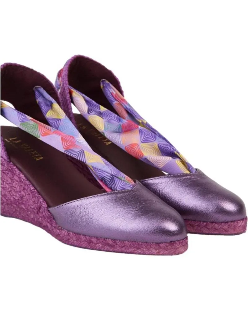 Sandalias de Mujer LA VALETA ALPARGATAS MORADAS PURPURA